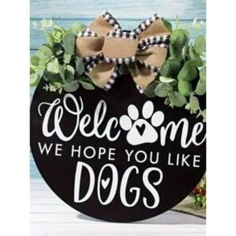 1pc WPC Wall Hanging, Fashionable Paw & Letter Graphic Hanging Decoration For D…
